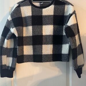 Kids Old Navy Black and White Checkered Sweater